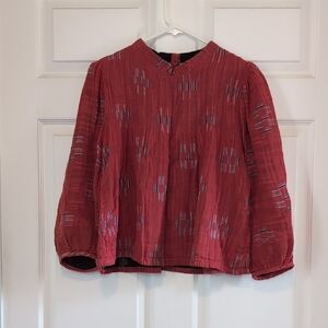Women's Red Patterned Top